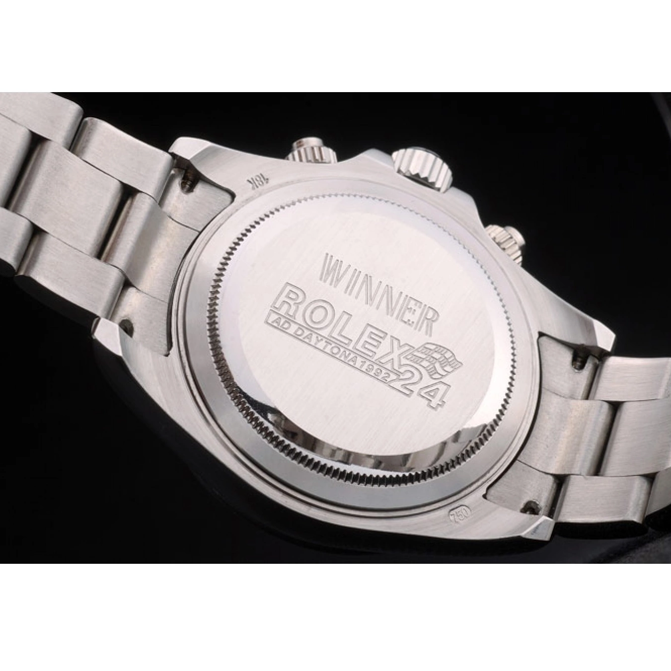 Aaa replica watch Daytona Stainless Bezel Rolex Strap Dial Cosmograph 80250 Crystals Black Rainbow Steep 0612